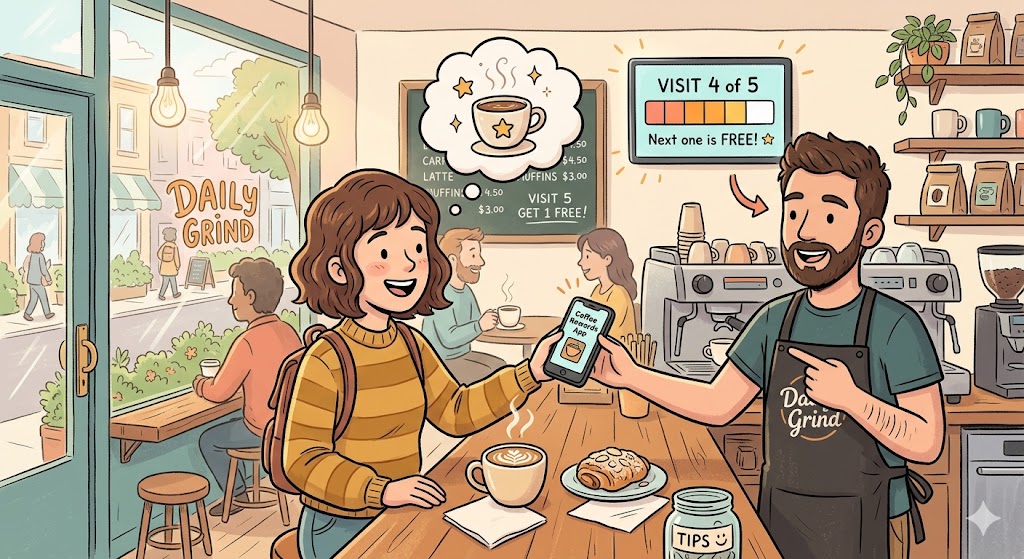 The Daily Regular - Coffee shop loyalty scenario